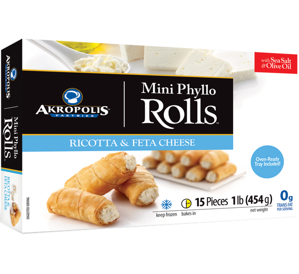 Akropolis Ricotta and Feta Cheese Rolls 1 lb (454g) – Parthenon Foods