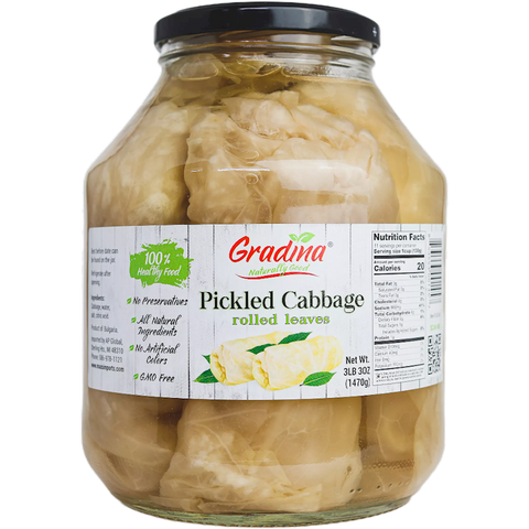 Pickled Cabbage Leaves (Gradina) 1470g - Parthenon Foods