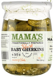 Mama's Baby Dill Gherkins, 19oz - Parthenon Foods