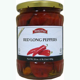 Red Long Peppers (marco polo) 24oz - Parthenon Foods