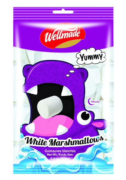Halal Large White Marshmallows (Wellmade) 5.3 oz