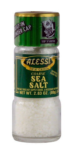 Alessi Sea Salt with Grinder 2.83oz (80g) - Parthenon Foods