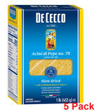 De Cecco Pasta, Acini Di Pepe, 1 lb (16 Oz) (Pack of 5) - Parthenon Foods