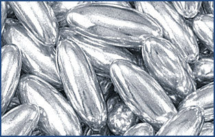 Decorative Silver Dragees, Barley, approx. 1.3oz - Parthenon Foods
