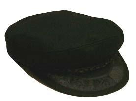 Greek Fisherman Hat, Black Wool, Size: 7.75