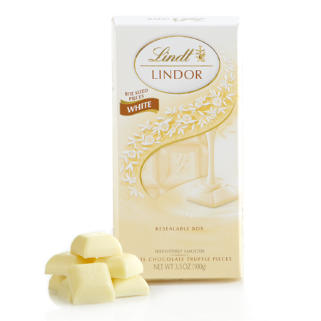 Lindt WHITE Lindor Truffles, 3.5oz (100g) - Parthenon Foods