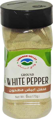 Ground White Pepper (Lebanon Valley) 6 oz (170g) - Parthenon Foods
