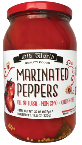Marinated Peppers (Old World) 32 oz - Parthenon Foods