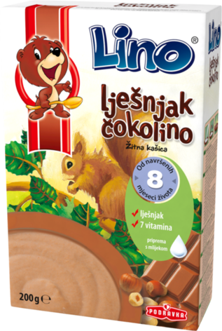 Cereal Flakes with Hazelnut- Ljesnjak Cokolino, CASE, 14x7oz - Parthenon Foods
