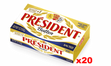 President Imported SALTED Butter (CASE) (20 x 7 oz) - Parthenon Foods