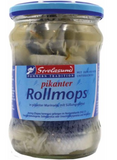 Rollmops, Marinated Herring (Strelasund) Jar, (17.5 oz) 500g - Parthenon Foods