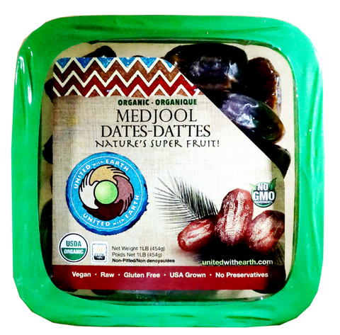 Organic Medjool Dates (United with Earth) 1 lb - Parthenon Foods