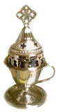 Votive Lamp (candili) Oil Burning, Brass GOLD 7.5 in, Standing - Parthenon Foods