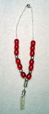 Worry Beads - Komboloi, Red with Silver - Parthenon Foods