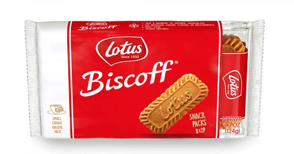 Biscoff Cookies (Lotus) 8 FRESH PACKS 4.3 oz (124g)