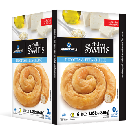Akropolis Cheese Swirls, 6 x 5 oz (6 swirls) 840g - Parthenon Foods
