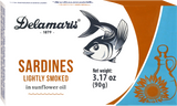 Sardines Lightly Smoked in Sunflower Oil (MarcoPolo) 3.17 oz (90g) - Parthenon Foods