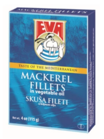 Eva Skusa (Mackerel) in Vegetable Oil, 4oz (115g) - Parthenon Foods