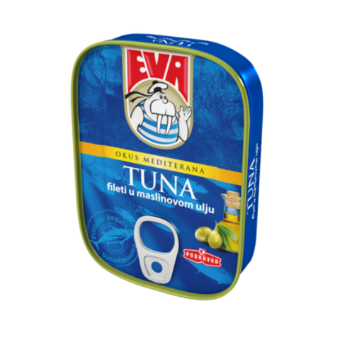Eva Tuna Fillets in OLIVE OIL, 4 oz (115g) - Parthenon Foods