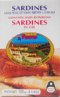 Sardines Skinless and Boneless in Oil (Fantis) 125g - Parthenon Foods