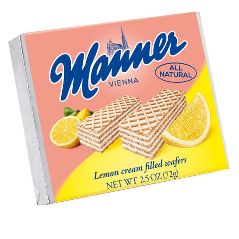 Lemon Cream Filled Wafers (Manner) 72g - Parthenon Foods