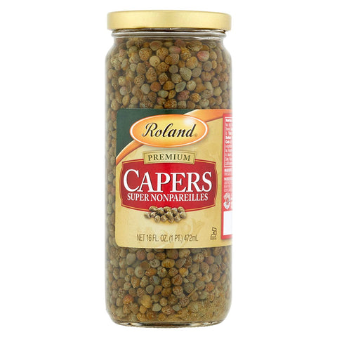 Capers Super Nonpareilles Imported (Roland) 16 oz - Parthenon Foods