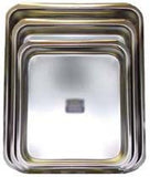 Square Stainless Steel Pan, I.D. 12x10 in, 2.0 in. deep - Parthenon Foods