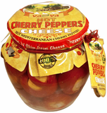 Red Cherry Peppers Stuffed with Cheese HOT (Vava) 550g - Parthenon Foods