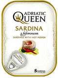 Adriatic Queen Sardines with Hot Pepper in Vegetable Oil, 105g - Parthenon Foods