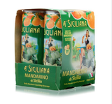 Sicilian Mandarino Soda, A’ Siciliana, 4 Pack  - 4 x 330 mL (11.5 Fl Oz) Cans