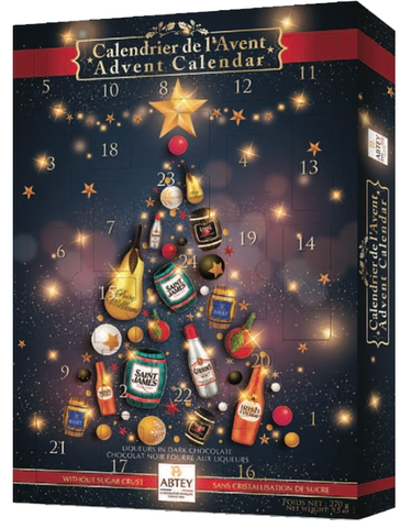 Abtey Advent Calendar with 24 Assorted Liqueur Chocolates, 9.5 oz