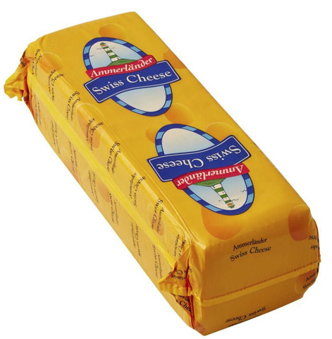 Ammerlander Swiss Cheese Loaf, approx. 6.5-6.8 lb - Parthenon Foods