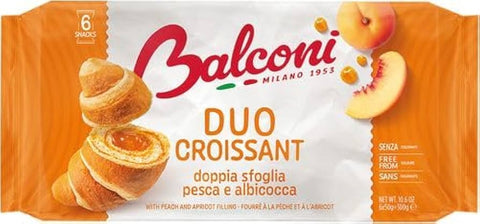 Balconi Duo Croissant with Peach and Apricot Filling, 10.6 oz - Parthenon Foods