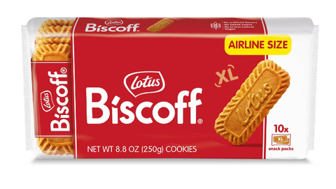 Biscoff Cookies (Lotus) Airline - 10 FRESH 2-PACKS 8.8 oz (250g)
