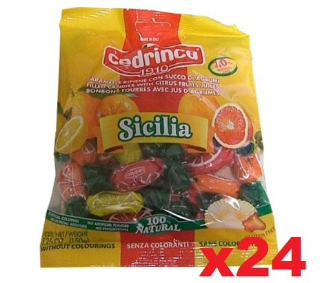 Sicilia Citrus Fruit Filled Candies (Cedrinca) CASE (24 x 150g) - Parthenon Foods