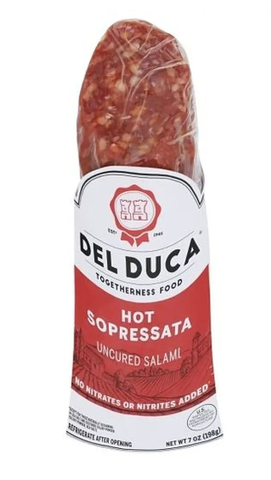 Sopressata Dry Sausage (Del Duca) - Hot, 7 oz