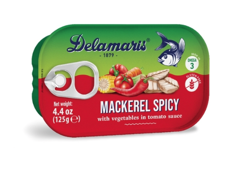 Mackerel SPICY with Vegetables (Delamaris) 125g (4.4oz)