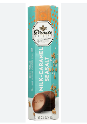 Droste Milk-Caramel Seasalt Chocolate Pastilles, 80g
