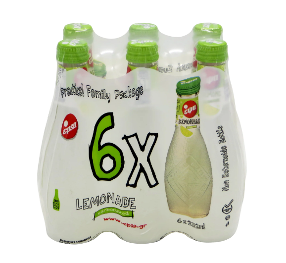 EPSA Lemonade, 6 PACK (6 x 232ml glass)