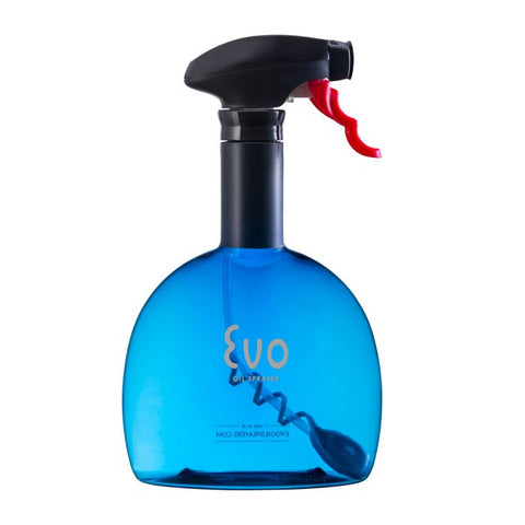 Evo Oil Sprayer Bottle, Non-Aerosol for Olive Oil and Cooking Oils, 24oz Blue