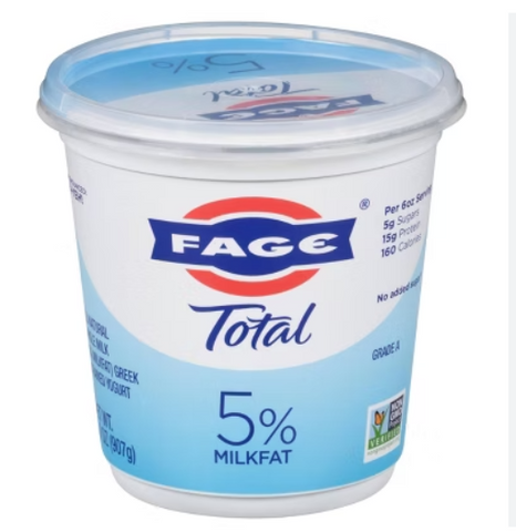 Fage Total Greek Yogurt - 5% Milkfat, 32oz - Parthenon Foods