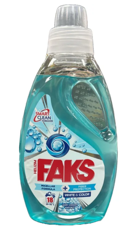 Faks Gel Micellar Formula White & Color Detergent 900ml - Parthenon Foods