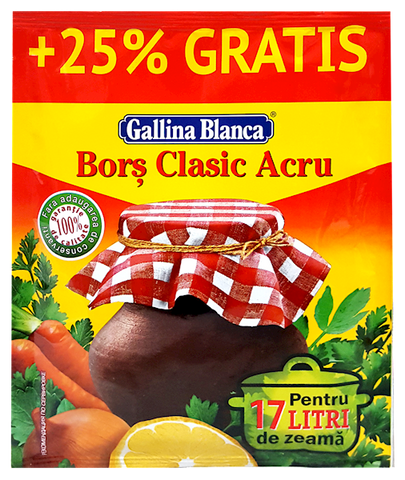 Bors Clasic Acru, Vegetable Mix for Borsch (Gallina Blanca) 50g - Parthenon Foods