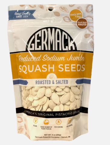 Jumbo Squash Seeds, Reduced Salt (Germack) 9 oz - Parthenon Foods