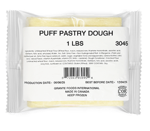 Puff Pastry Dough Slab (Grante) 1 lb (16 oz) - Parthenon Foods