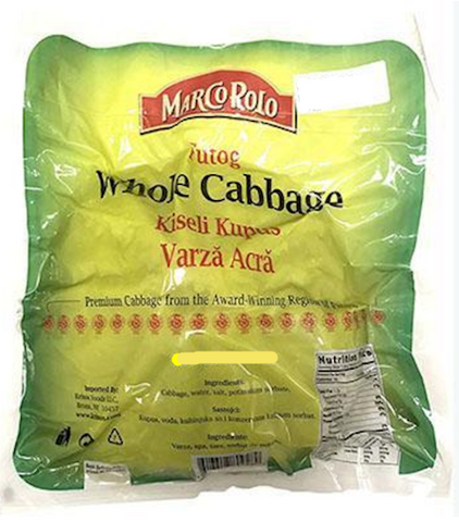 Pickled Whole Cabbage Head (Marco Polo) approx. 3.5-4.5 lb - Parthenon Foods