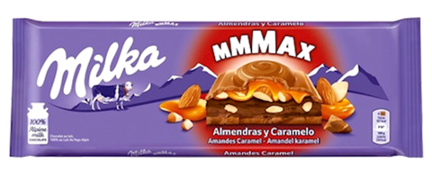 Milka Milk Chocolate with Almonds and Caramel, 300g - Parthenon Foods