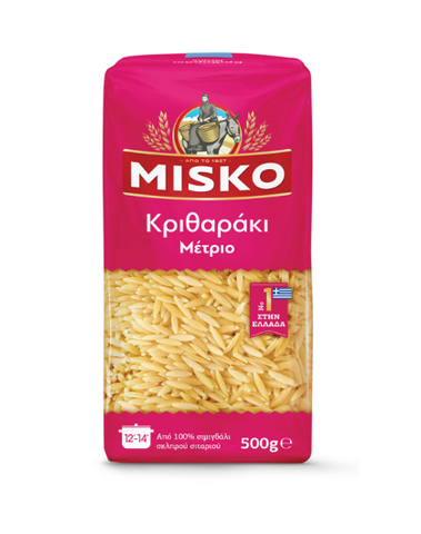 Misko Risoni Orzo, Kritharaki - Risoni Medium, (Misko) 500 g – Parthenon Foods