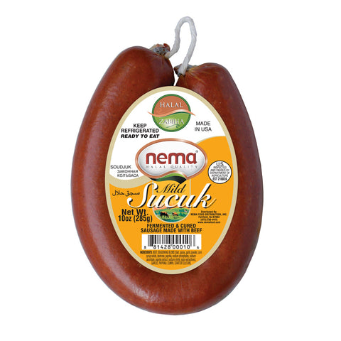 Halal MILD Soujouk, Dry Beef Sausage, (Nema) 10 oz - Parthenon Foods
