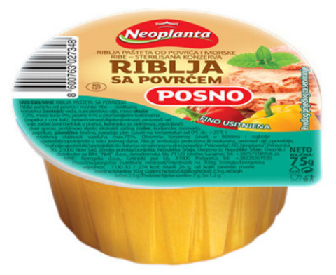 Fish Pate with Vegetables (Neoplanta) 75g - Parthenon Foods